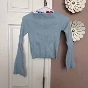 Shein Flared Sleeves Crop Top